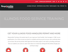 Tablet Screenshot of illinoisfoodhandlers.com